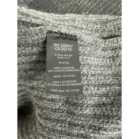 NILI LOTAN 100% Cashmere Sweater Zip Turtleneck Size Small Gray - Picture 9 of 9